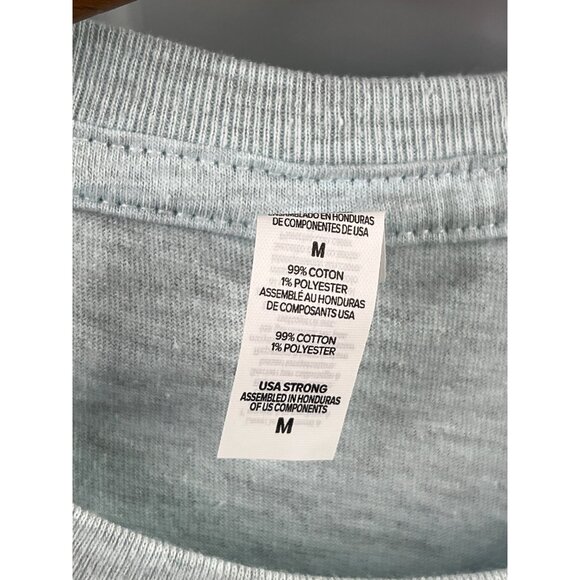 Breckenridge T-Shirt Medium Light Gray Cotton Blend Mountains Graphic Crewneck - Picture 4 of 5